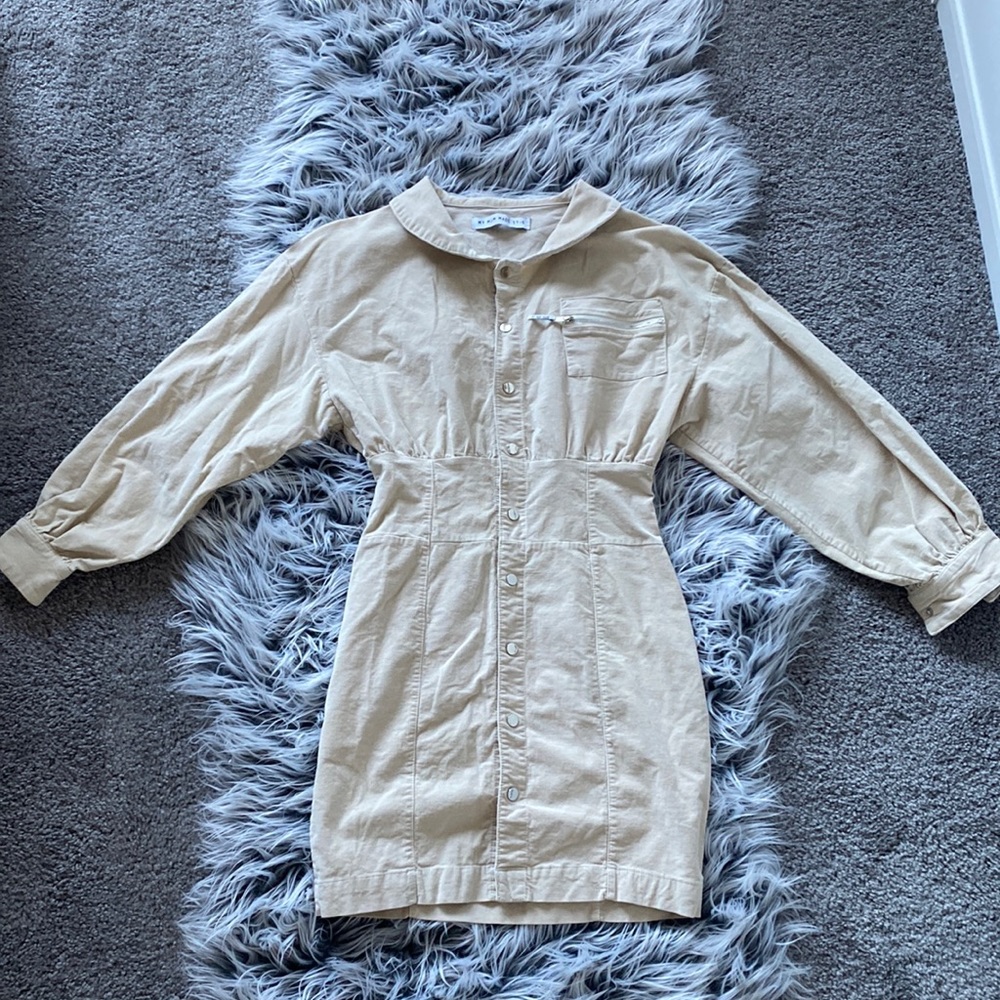 My Mum Made It Corduroy Button Up Mini Dress